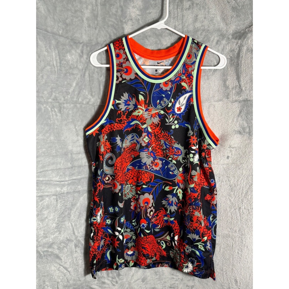 Nike tank top Basketball Global Exploration Dragon Paisley Jersey Black 
Mens M